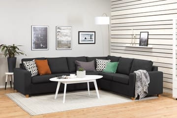 Crazy 5-sits Vändbar L-formad Large Hörnsoffa i Tyg - Antracit - Möbler - Soffa - Hörnsoffa