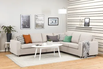 Crazy 5-sits Vändbar L-formad Large Hörnsoffa i Tyg - Beige - Möbler - Soffa - Hörnsoffa