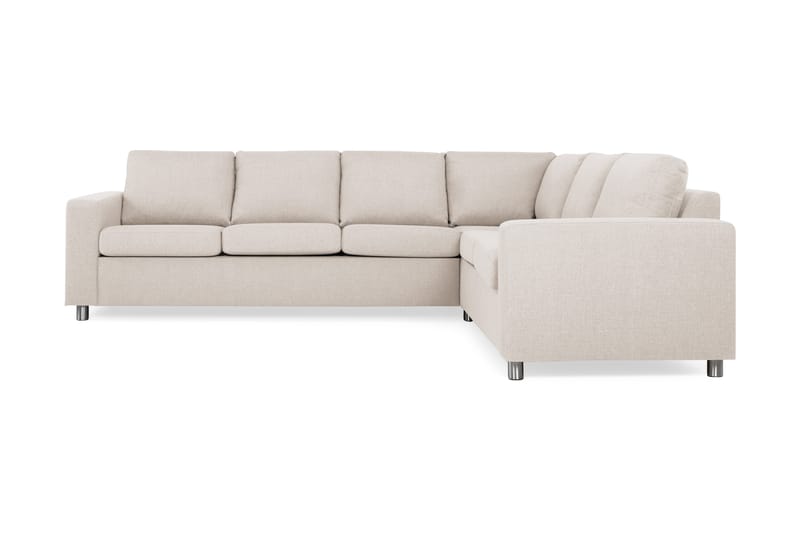Crazy 5-sits Vändbar L-formad Large Hörnsoffa i Tyg - Beige - Möbler - Soffa - Hörnsoffa