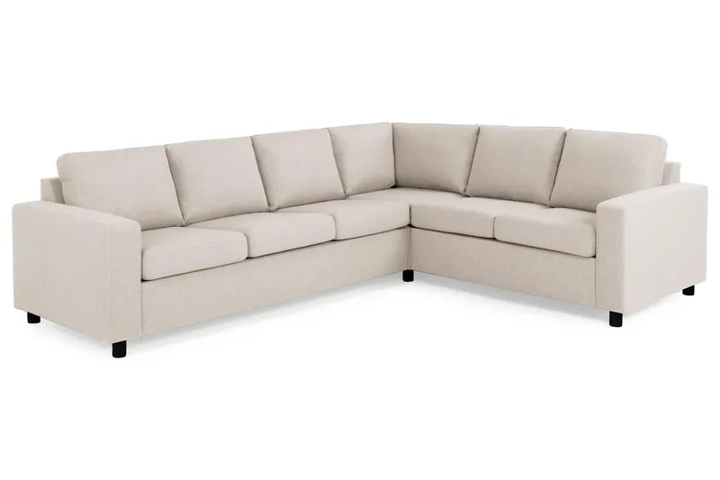 Crazy 5-sits Vändbar L-formad Large Hörnsoffa i Tyg - Beige - Möbler - Soffa - Hörnsoffa