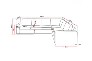 Crazy 5-sits Vändbar L-formad Large Hörnsoffa i Tyg - Blå - Möbler - Soffa - Hörnsoffa