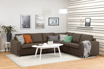 Crazy 5-sits Vändbar L-formad Large Hörnsoffa i Tyg - Brun - Möbler - Soffa - Hörnsoffa