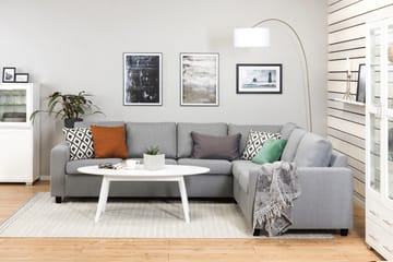 Crazy 5-sits Vändbar L-formad Large Hörnsoffa i Tyg - Grå - Möbler - Soffa - Hörnsoffa