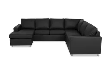 Metall,Runda Metallben - Svart Läder