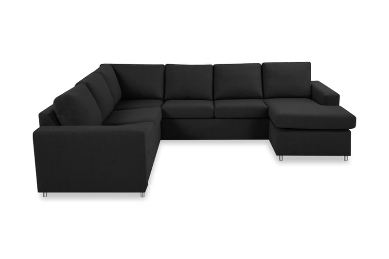 Crazy 5-sits Vänstervänd U-formad Hörnsoffa med divan i Tyg - Antracit - Möbler - Soffa - Hörnsoffa - Hörnsoffa med divan