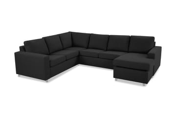 Crazy 5-sits Vänstervänd U-formad Hörnsoffa med divan i Tyg - Antracit - Möbler - Soffa - Hörnsoffa - Hörnsoffa med divan