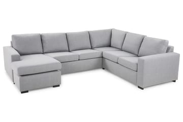 Crazy 5-sits Vänstervänd U-formad Hörnsoffa med divan i Tyg - Grå - Möbler - Soffa - Hörnsoffa - Hörnsoffa med divan