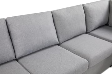 Crazy 5-sits Vänstervänd U-formad Hörnsoffa med divan i Tyg - Grå - Möbler - Soffa - Hörnsoffa - Hörnsoffa med divan