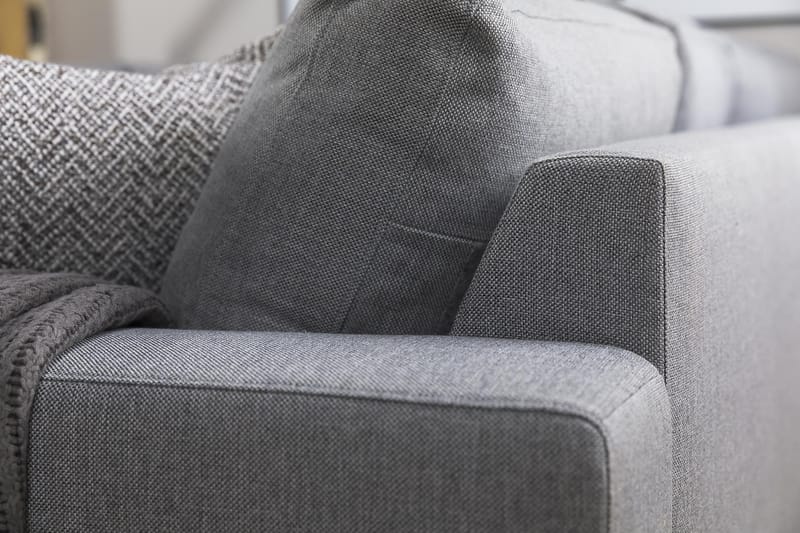 Crazy 5-sits Vänstervänd U-formad Hörnsoffa med divan i Tyg - Grå - Möbler - Soffa - Hörnsoffa - Hörnsoffa med divan
