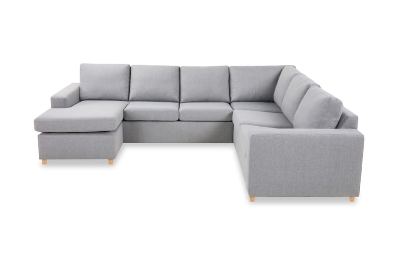 Crazy 5-sits Vänstervänd U-formad Hörnsoffa med divan i Tyg - Grå - Möbler - Soffa - Hörnsoffa - Hörnsoffa med divan