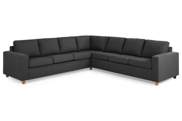Crazy 6-sits Vändbar L-formad X-Large Hörnsoffa i Tyg - Antracit - Möbler - Soffa - Hörnsoffa