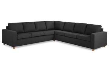 Crazy 6-sits Vändbar L-formad X-Large Hörnsoffa i Tyg - Antracit - Möbler - Soffa - Hörnsoffa