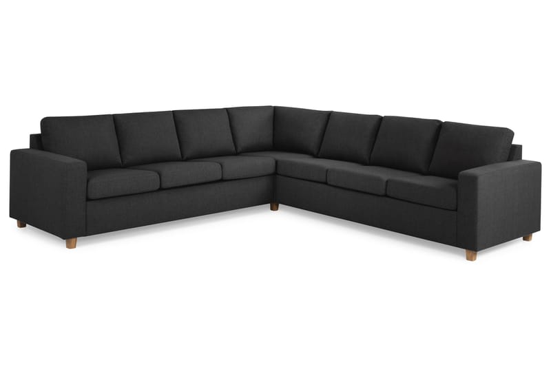 Crazy 6-sits Vändbar L-formad X-Large Hörnsoffa i Tyg - Antracit - Möbler - Soffa - Hörnsoffa