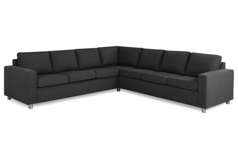 Crazy 6-sits Vändbar L-formad X-Large Hörnsoffa i Tyg - Antracit - Möbler - Soffa - Hörnsoffa