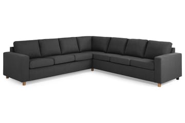 Crazy 6-sits Vändbar L-formad X-Large Hörnsoffa i Tyg - Antracit - Möbler - Soffa - Hörnsoffa
