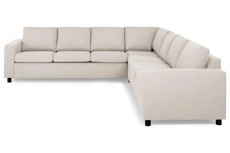 Crazy 6-sits Vändbar L-formad X-Large Hörnsoffa i Tyg - Beige - Möbler - Soffa - Hörnsoffa