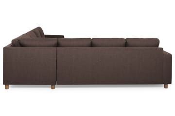 Crazy 6-sits Vändbar L-formad X-Large Hörnsoffa i Tyg - Brun - Möbler - Soffa - Hörnsoffa