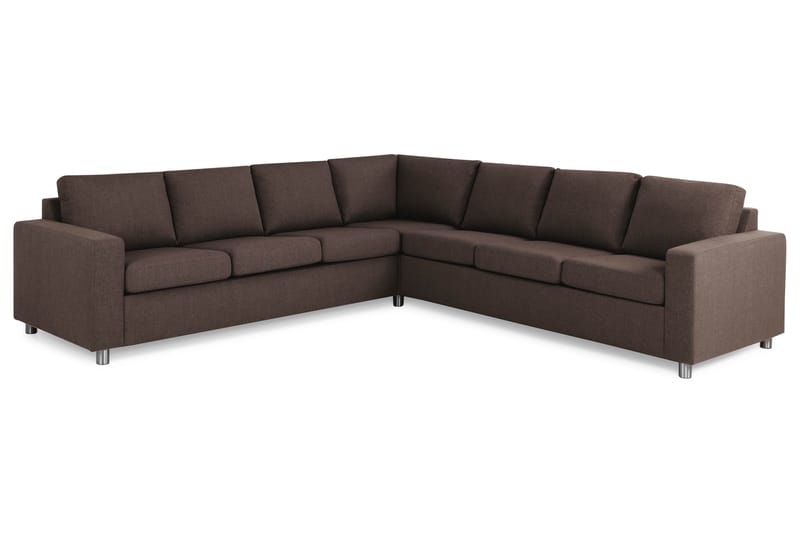 Crazy 6-sits Vändbar L-formad X-Large Hörnsoffa i Tyg - Brun - Möbler - Soffa - Hörnsoffa