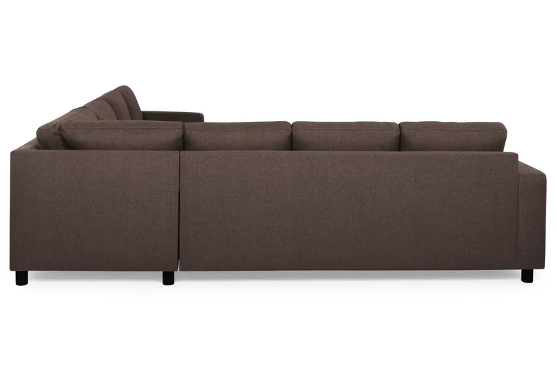Crazy 6-sits Vändbar L-formad X-Large Hörnsoffa i Tyg - Brun - Möbler - Soffa - Hörnsoffa