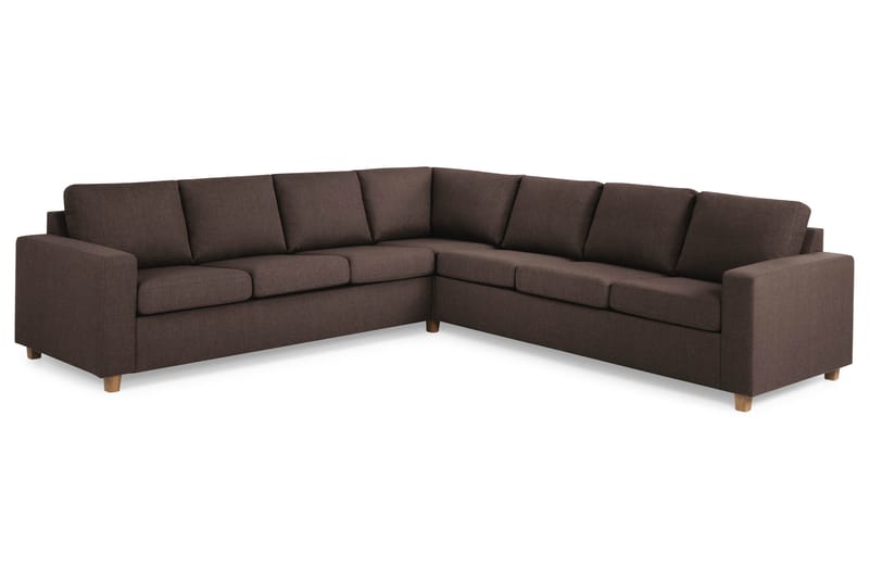 Crazy 6-sits Vändbar L-formad X-Large Hörnsoffa i Tyg - Brun - Möbler - Soffa - Hörnsoffa