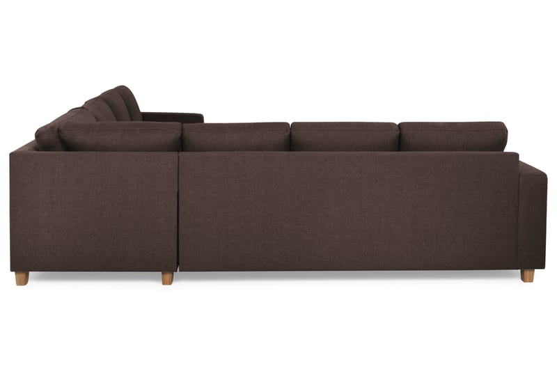 Crazy 6-sits Vändbar L-formad X-Large Hörnsoffa i Tyg - Brun - Möbler - Soffa - Hörnsoffa