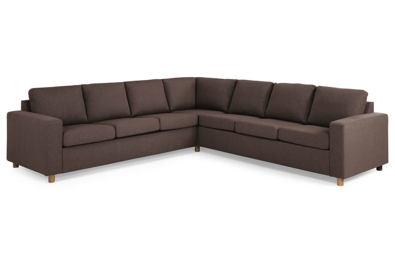 Crazy 6-sits Vändbar L-formad X-Large Hörnsoffa i Tyg - Brun - Möbler - Soffa - Hörnsoffa