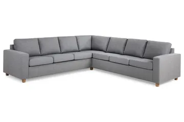 Crazy 6-sits Vändbar L-formad X-Large Hörnsoffa i Tyg - Grå - Möbler - Soffa - Hörnsoffa