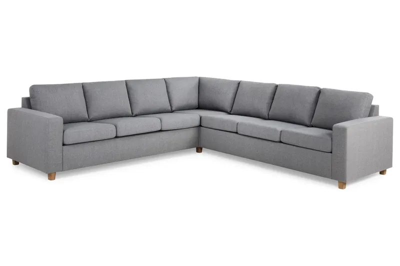 Crazy 6-sits Vändbar L-formad X-Large Hörnsoffa i Tyg - Grå - Möbler - Soffa - Hörnsoffa