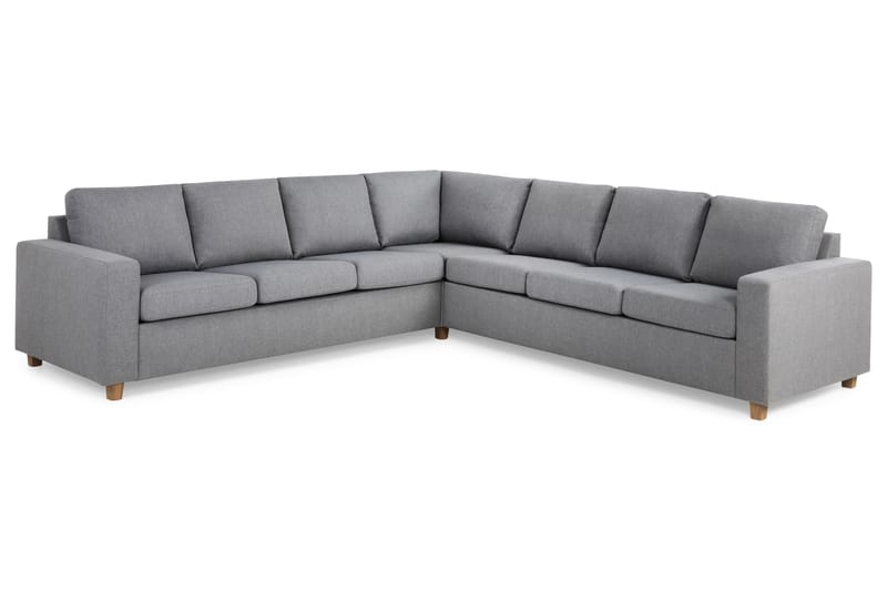 Crazy 6-sits Vändbar L-formad X-Large Hörnsoffa i Tyg - Grå - Möbler - Soffa - Hörnsoffa