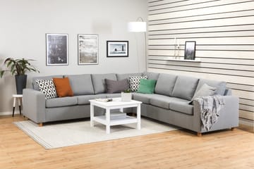 Crazy 6-sits Vändbar L-formad X-Large Hörnsoffa i Tyg - Grå - Möbler - Soffa - Hörnsoffa