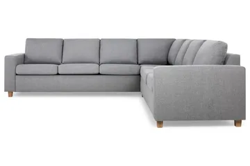 Crazy 6-sits Vändbar L-formad X-Large Hörnsoffa i Tyg - Grå - Möbler - Soffa - Hörnsoffa