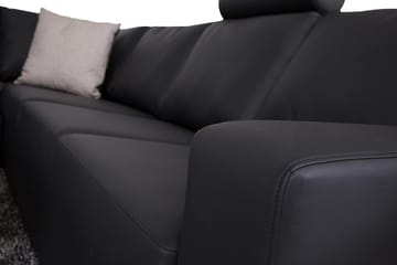 Crazy 6-sits Vänstervänd U-formad Large Hörnsoffa med divan i Konstläder - Svart - Möbler - Soffa - Hörnsoffa - Hörnsoffa med divan