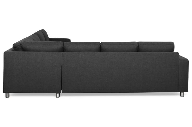 Crazy 6-sits Vänstervänd U-formad Large Hörnsoffa med divan i Tyg - Antracit - Möbler - Soffa - Hörnsoffa - Hörnsoffa med divan