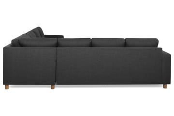 Crazy 6-sits Vänstervänd U-formad Large Hörnsoffa med divan i Tyg - Antracit - Möbler - Soffa - Hörnsoffa - Hörnsoffa med divan
