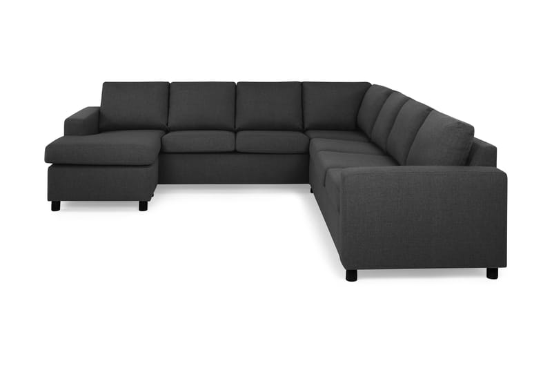 Crazy 6-sits Vänstervänd U-formad Large Hörnsoffa med divan i Tyg - Antracit - Möbler - Soffa - Hörnsoffa - Hörnsoffa med divan