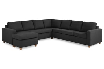 Crazy 6-sits Vänstervänd U-formad Large Hörnsoffa med divan i Tyg - Antracit - Möbler - Soffa - Hörnsoffa - Hörnsoffa med divan