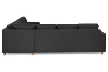 Crazy 6-sits Vänstervänd U-formad Large Hörnsoffa med divan i Tyg - Antracit - Möbler - Soffa - Hörnsoffa - Hörnsoffa med divan