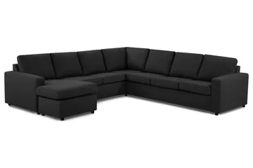 Crazy 6-sits Vänstervänd U-formad Large Hörnsoffa med divan i Tyg - Antracit - Möbler - Soffa - Hörnsoffa - Hörnsoffa med divan