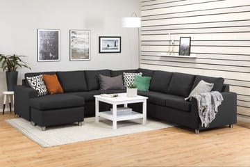 Crazy 6-sits Vänstervänd U-formad Large Hörnsoffa med divan i Tyg - Antracit - Möbler - Soffa - Hörnsoffa - Hörnsoffa med divan