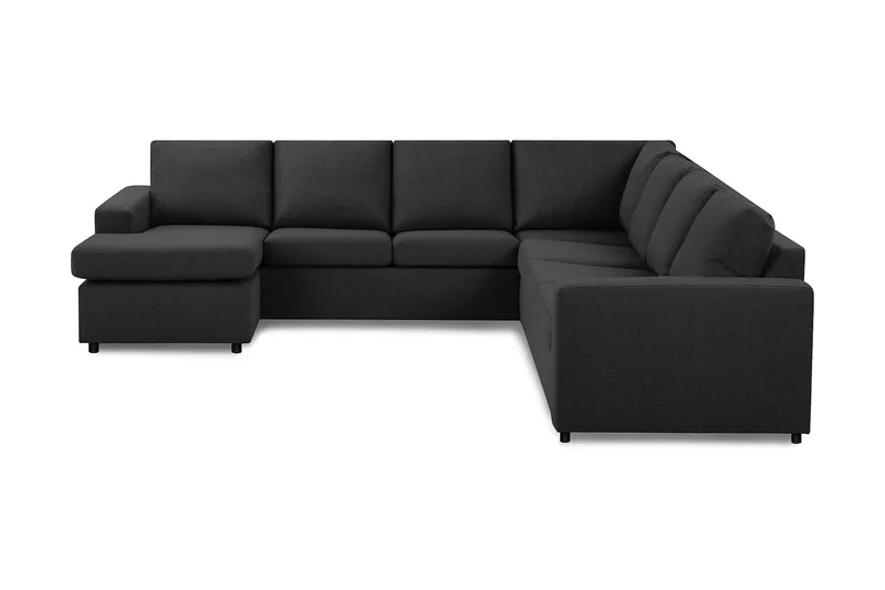 Crazy 6-sits Vänstervänd U-formad Large Hörnsoffa med divan i Tyg - Antracit - Möbler - Soffa - Hörnsoffa - Hörnsoffa med divan