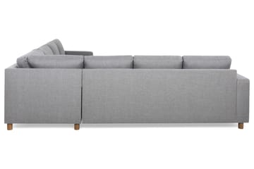 Crazy 6-sits Vänstervänd U-formad Large Hörnsoffa med divan i Tyg - Grå - Möbler - Soffa - Hörnsoffa - Hörnsoffa med divan