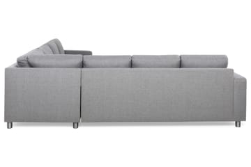Crazy 6-sits Vänstervänd U-formad Large Hörnsoffa med divan i Tyg - Grå - Möbler - Soffa - Hörnsoffa - Hörnsoffa med divan