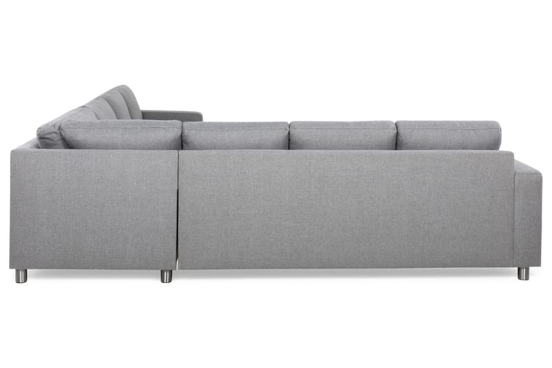 Crazy 6-sits Vänstervänd U-formad Large Hörnsoffa med divan i Tyg - Grå - Möbler - Soffa - Hörnsoffa - Hörnsoffa med divan