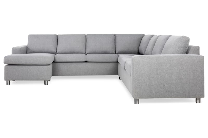 Crazy 6-sits Vänstervänd U-formad Large Hörnsoffa med divan i Tyg - Grå - Möbler - Soffa - Hörnsoffa - Hörnsoffa med divan