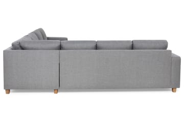 Crazy 6-sits Vänstervänd U-formad Large Hörnsoffa med divan i Tyg - Grå - Möbler - Soffa - Hörnsoffa - Hörnsoffa med divan