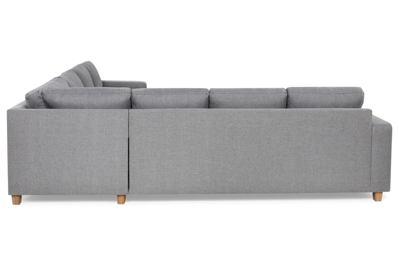 Crazy 6-sits Vänstervänd U-formad Large Hörnsoffa med divan i Tyg - Grå - Möbler - Soffa - Hörnsoffa - Hörnsoffa med divan