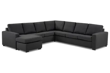 Crazy 6-sits Vänstervänd U-formad Large Hörnsoffa med divan i Tyg - Mörkgrå - Möbler - Soffa - Hörnsoffa - Hörnsoffa med divan