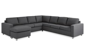Crazy 6-sits Vänstervänd U-formad Large Hörnsoffa med divan i Tyg - Mörkgrå - Möbler - Soffa - Hörnsoffa - Hörnsoffa med divan