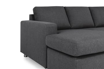 Crazy 6-sits Vänstervänd U-formad Large Hörnsoffa med divan i Tyg - Mörkgrå - Möbler - Soffa - Hörnsoffa - Hörnsoffa med divan
