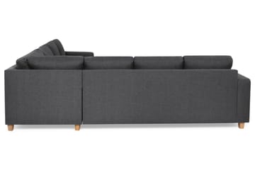 Crazy 6-sits Vänstervänd U-formad Large Hörnsoffa med divan i Tyg - Mörkgrå - Möbler - Soffa - Hörnsoffa - Hörnsoffa med divan